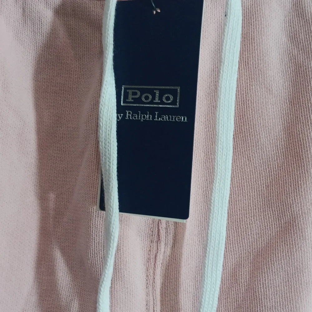 Polo by Ralph Lauren Light Pink Terry Drawstring Women's Shorts - Picture 2 of 5